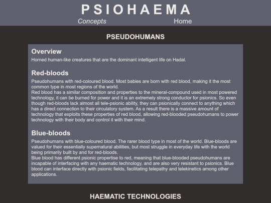 psiohaema/background/concepts screenshot