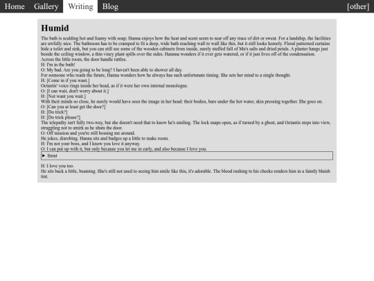 writing/humid screenshot