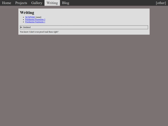 writing screenshot