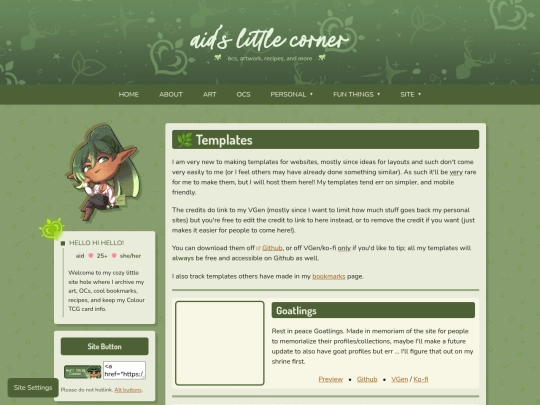 templates screenshot