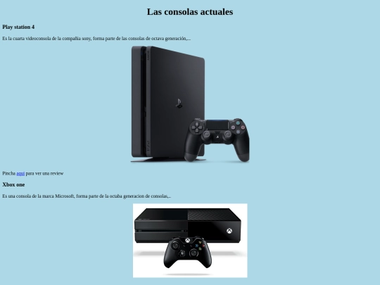 otra página/clases de consolas screenshot