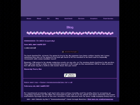 blog screenshot