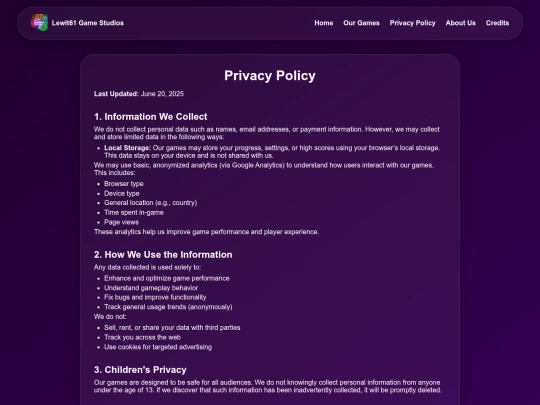 Privacy screenshot