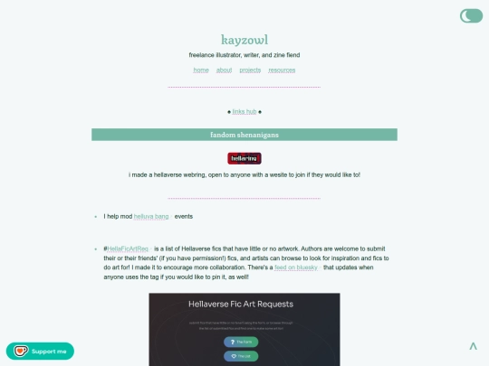links screenshot
