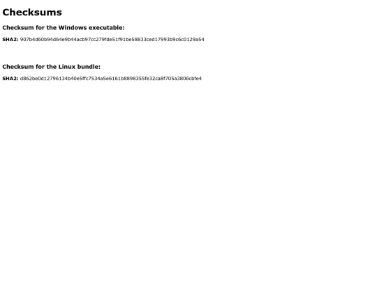 checksum screenshot