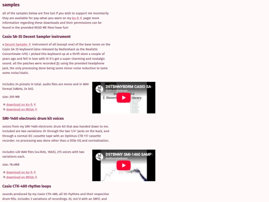 projects/samples screenshot