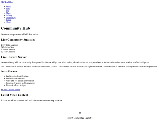 pages/community screenshot