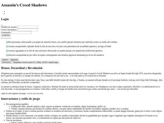 index screenshot