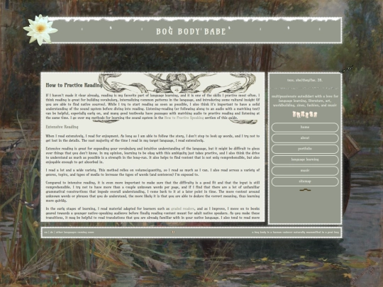 language/guide/reading screenshot