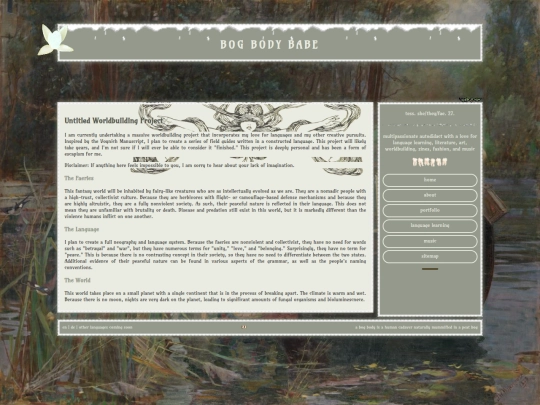portfolio/worldbuilding screenshot
