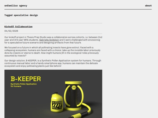 tags/speculative design screenshot