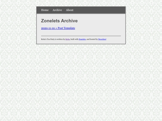 zonelets/archive screenshot