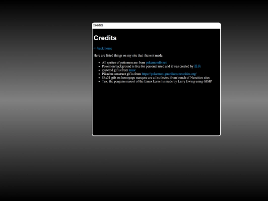 credits screenshot