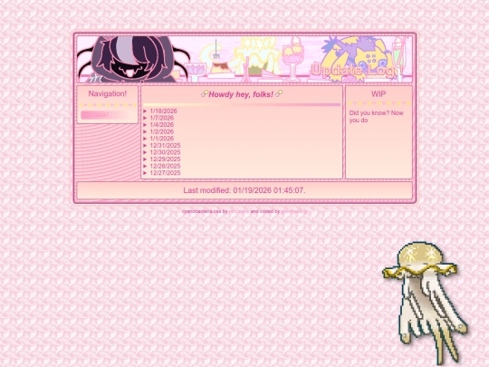 homepage/updatelog screenshot