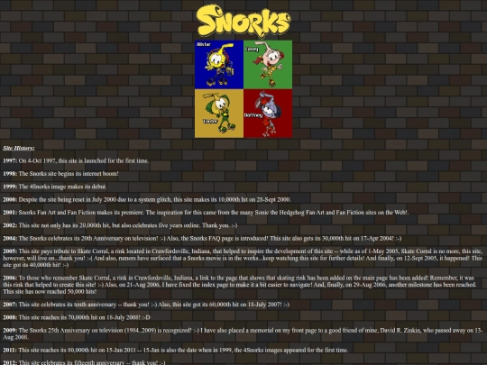 history screenshot