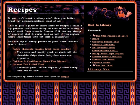 Library/Recipes screenshot