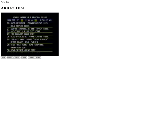 ArrayTest screenshot