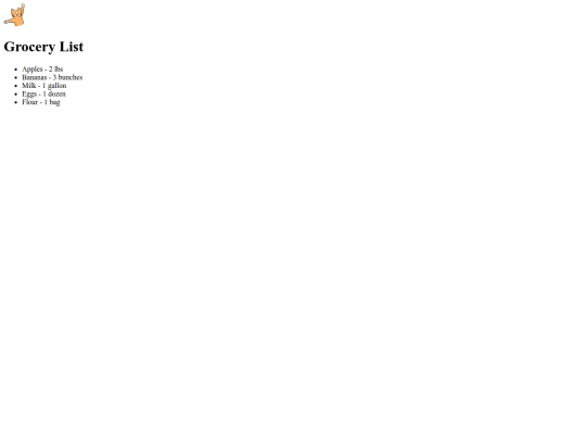 list screenshot
