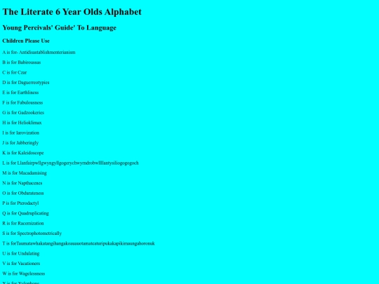 alphabet screenshot