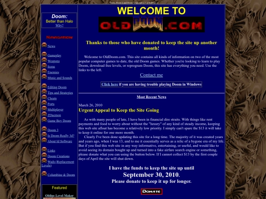 OldDoom.com screenshot