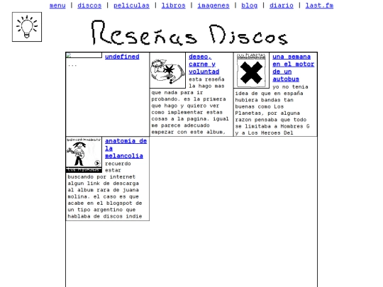 apartados/discos screenshot