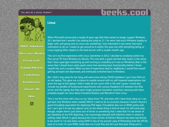 ramblings/linux screenshot