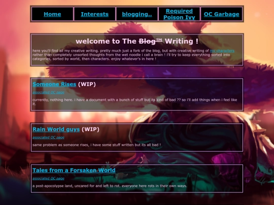 writing screenshot