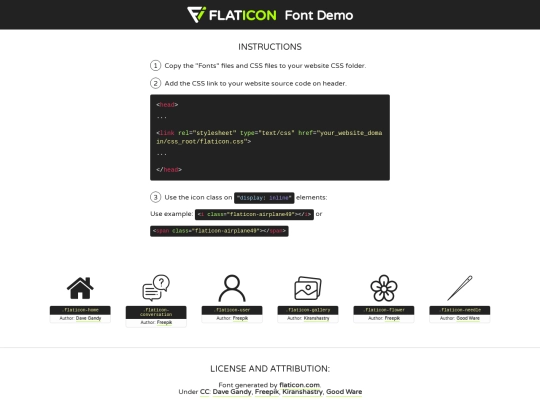 Sarai/font/font/flaticon screenshot