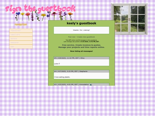 guestbook screenshot