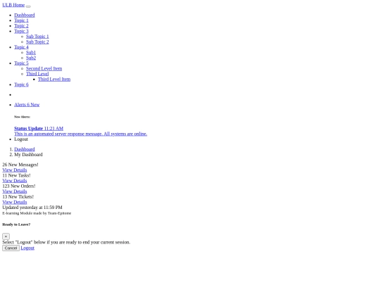 Code/ULB home screenshot