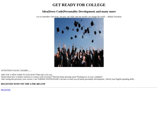 college/college website screenshot