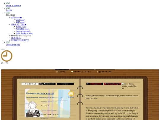 diary screenshot