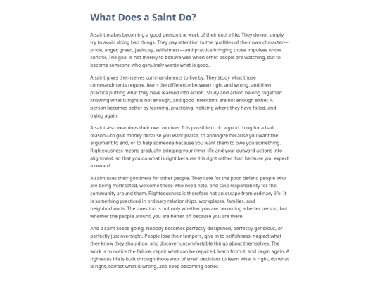 schoolhouse/hall_of_the_elements/athenaeum/the_second_bookcase/commonplace_book/dossier_saint/what_does_a_saint_do screenshot