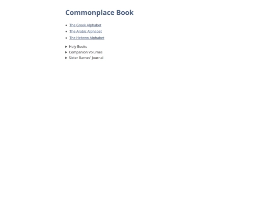 schoolhouse/hall_of_the_elements/athenaeum/the_second_bookcase/commonplace_book screenshot