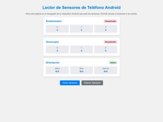 lector de sensores de telefonos/lector de sensores de telefono screenshot