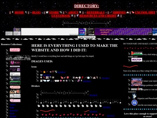 RESOURCESANDCREDIT screenshot