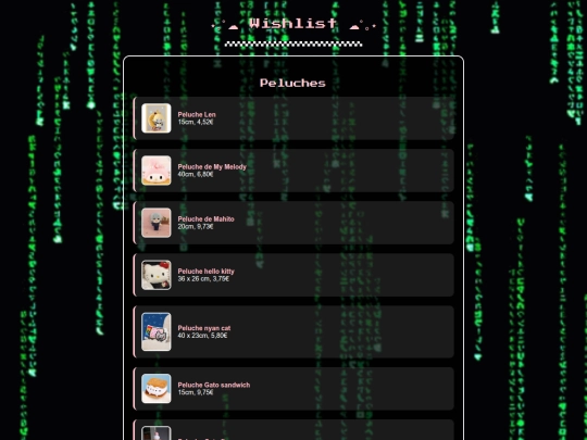 wishlist screenshot