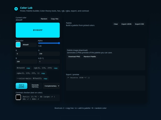 colors screenshot
