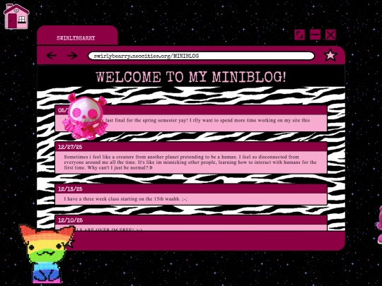 MINIBLOG screenshot
