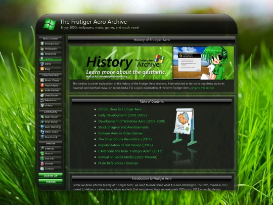 history screenshot