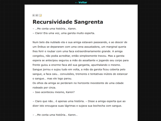 contos/recursividadeSangrenta screenshot