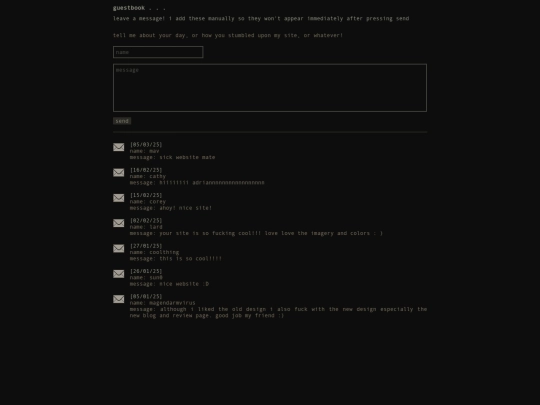 guestbook screenshot
