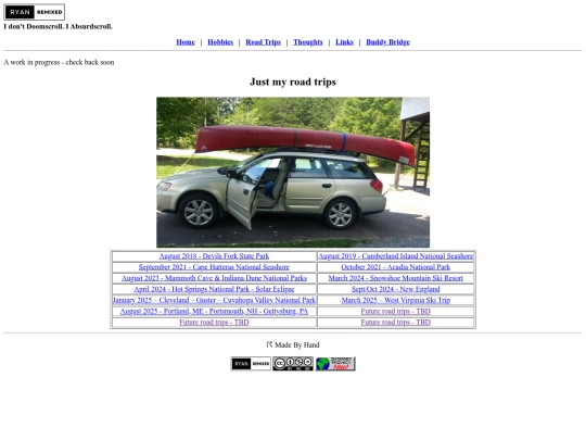 page/roadtrips screenshot