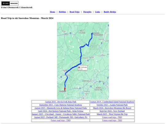 page/roadtrips/snowshoe screenshot