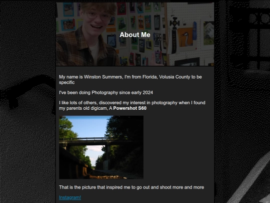Links/About Me screenshot