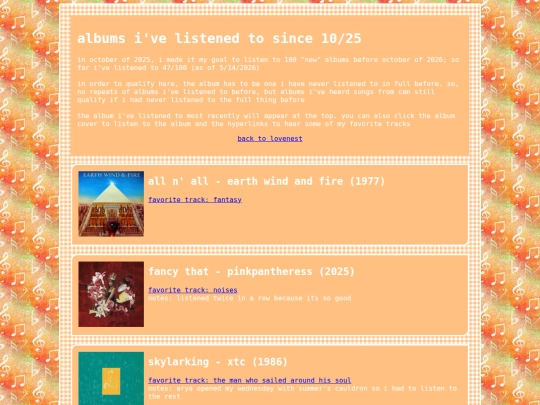 lists/100albums screenshot
