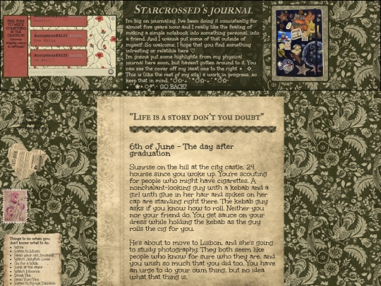 diary screenshot