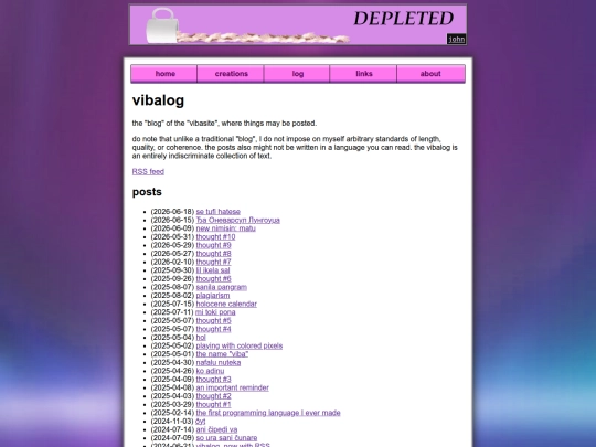 log screenshot