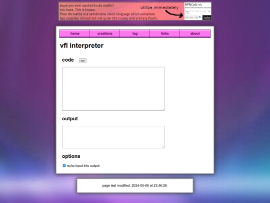 vfl/interpreter screenshot