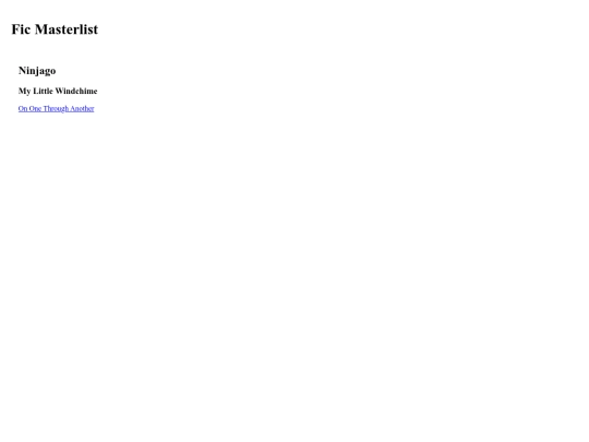 fic archive/Masterlist screenshot